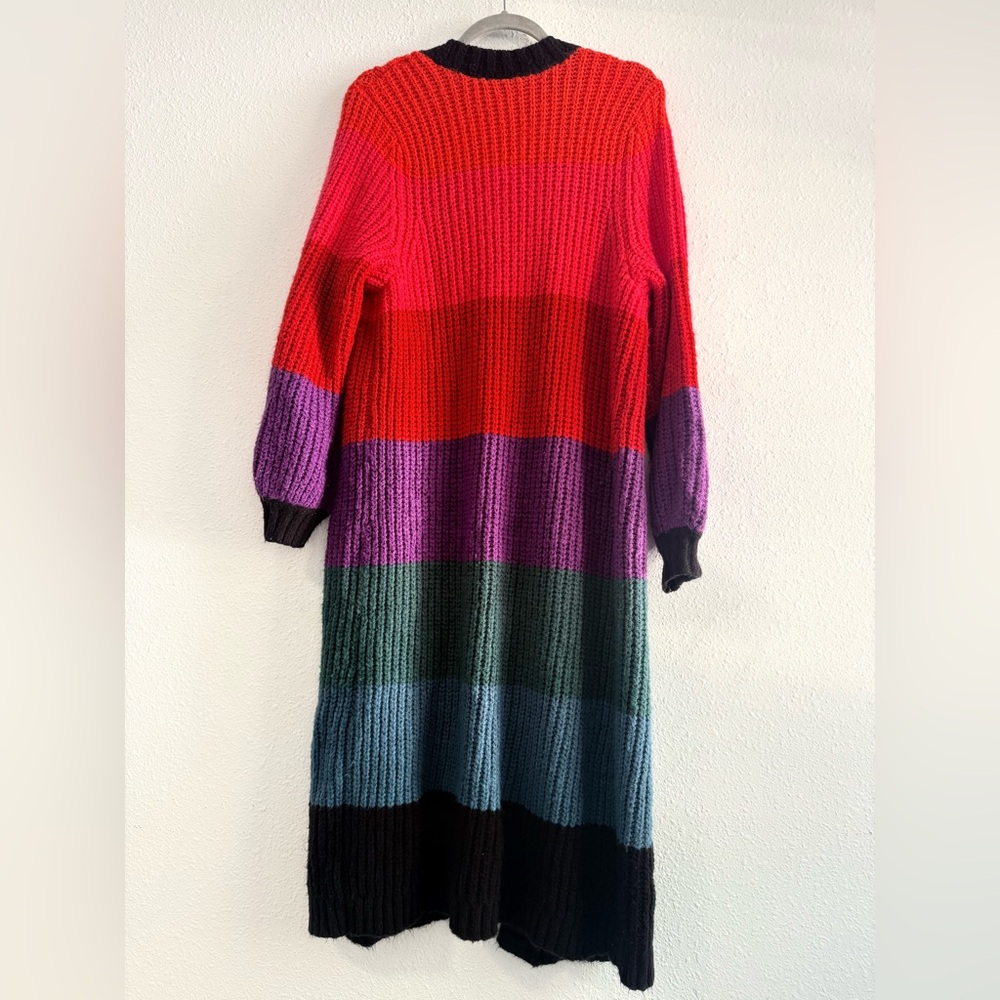 TORRID Duster Ballon Sleeve Color-block Long Cardigan‎ Size 1 - Picture 5 of 10